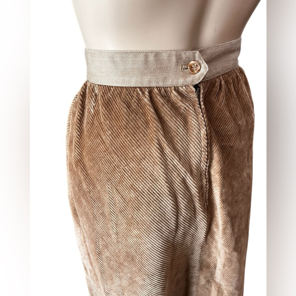 High waisted corduroy tan bubble skirt vintage SM - Picture 5 of 11
